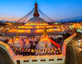 Lais Puzzle - Schöner Boudhanath-Stupa in der Dämmerung in Kathmandu Nepal - 40, 100, 200, 500, 1.000 & 2.000 Teile