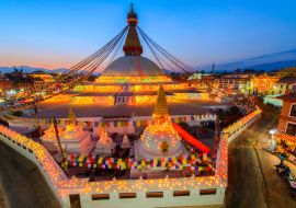 Lais Puzzle - Schöner Boudhanath-Stupa in der Dämmerung in Kathmandu Nepal - 1.000 Teile