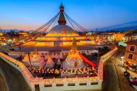 Lais Puzzle - Schöner Boudhanath-Stupa in der Dämmerung in Kathmandu Nepal - 2.000 Teile