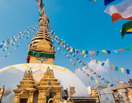 Lais Puzzle - Swoyambhu Stupa Kathmandu Nepal Gebetsfahnen - 40, 100, 200, 500, 1.000 & 2.000 Teile