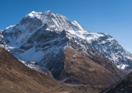 Lais Puzzle - Samdo-Gipfel hinter dem Dorf Samdo auf dem Manaslu Circuit Trekking, Himalaya-Gebirge in Nepal - 1.000 Teile