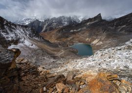 Lais Puzzle - Landschaft des Himalaya-Gebirges vom Renjo-La-Pass aus gesehen, Everest-Basislager-Trekkingroute, Himalaya-Gebirge in Nepal - 1.000 Teile