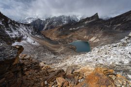 Lais Puzzle - Landschaft des Himalaya-Gebirges vom Renjo-La-Pass aus gesehen, Everest-Basislager-Trekkingroute, Himalaya-Gebirge in Nepal - 2.000 Teile