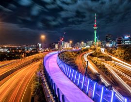 Lais Puzzle - Skyline der Stadt Auckland bei Nacht, Neuseeland - 40, 100, 200, 500, 1.000 & 2.000 Teile