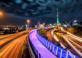 Lais Puzzle - Skyline der Stadt Auckland bei Nacht, Neuseeland - 1.000 Teile