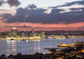 Lais Puzzle - Atemberaubender Sonnenuntergang über Auckland in Neuseeland - 1.000 Teile