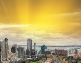 Lais Puzzle - Auckland, Neuseeland. Luftaufnahme bei Sonnenuntergang - 40, 100, 200, 500, 1.000 & 2.000 Teile