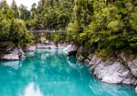 Lais Puzzle - Blaues Wasser des Hokitika River durch die Felswand im Hokitika Gorge Scenic Reserve, Westküste, Südinsel Neuseeland - 1.000 Teile