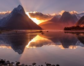 Lais Puzzle - Mitre Peak Sonnenuntergang - Neuseeland - 40, 100, 200, 500, 1.000 & 2.000 Teile