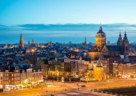 Lais Puzzle - Amsterdam Skyline in der Nacht, Amsterdam, Niederlande - 1.000 Teile