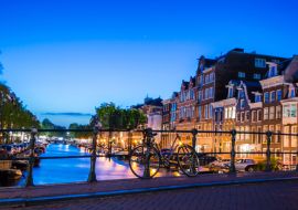 Lais Puzzle - Nächtliche Straße in Amsterdam, Niederlande - 1.000 Teile