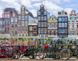 Lais Puzzle - Bunte traditionelle alte Gebäude bei Sonnenschein in Amsterdam, Niederlande - 40, 100, 200, 500, 1.000 & 2.000 Teile