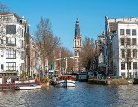 Lais Puzzle - Stadtpanorama von Amsterdam mit der Südkirche in den Niederlanden - 40, 100, 200, 500, 1.000 & 2.000 Teile