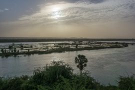 Lais Puzzle - Sonnenuntergang über dem Fluss Niger, Niamey, Hauptstadt von Niger - 2.000 Teile