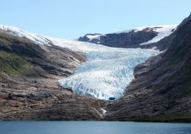 Lais Puzzle - See Svartisvatnet in Helgeland; Nordland; Norwegen, mit Gletscher Svartisen im Hintergrund - 1.000 Teile
