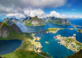 Lais Puzzle - Lofoten Panoramalandschaft Blick, Reinebringen - 1.000 Teile