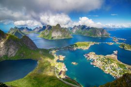 Lais Puzzle - Lofoten Panoramalandschaft Blick, Reinebringen - 2.000 Teile