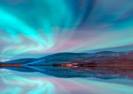 Lais Puzzle - Aurora Borealis in Tromso, Norwegen, vor dem norwegischen Fjord - 1.000 Teile