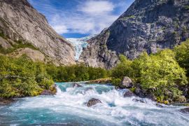 Lais Puzzle - Briksdal-Gletscher in Norwegen bekannter Arm des großen Jostedalsbreen-Gletschers im Oldedalen-Tal in Norwegen - 2.000 Teile