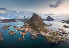 Lais Puzzle - Panorama von Mortsund auf den Lofoten, Norwegen - 1.000 Teile
