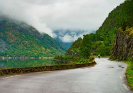 Lais Puzzle - Alte Straße am Fjord Eidfjorden, Norwegen - 1.000 Teile