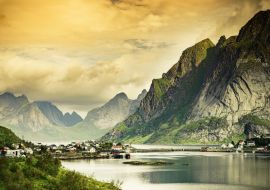 Lais Puzzle - Fjord- und Berglandschaft. Lofoten Inseln Norwegen - 1.000 Teile