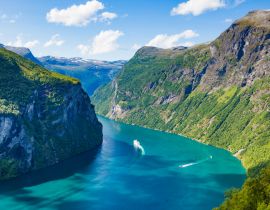 Lais Puzzle - Fjord Geirangerfjord mit Booten, Norwegen - 40, 100, 200, 500, 1.000 & 2.000 Teile