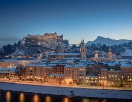 Lais Puzzle - Berühmte Ansicht von Salzburg und der Festung Hohensalzburg im Winter, Österreich - 40, 100, 200, 500, 1.000 & 2.000 Teile
