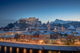 Lais Puzzle - Berühmte Ansicht von Salzburg und der Festung Hohensalzburg im Winter, Österreich - 2.000 Teile