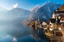 Lais Puzzle - Hallstätter See, Österreich. Das Dorf Hallstatt in den Bergen der Alpen. UNESCO-Weltkulturerbe - 2.000 Teile