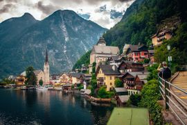 Lais Puzzle - Panoramablick auf das berühmte Dorf Hallstatt in Österreich, Alpen. Europa - 2.000 Teile