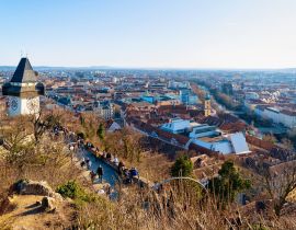 Lais Puzzle - Stadtbild Grazer Uhturm Uhrenturm Schlossberg Schlossberg Graz - 40, 100, 200, 500, 1.000 & 2.000 Teile