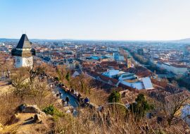 Lais Puzzle - Stadtbild Grazer Uhturm Uhrenturm Schlossberg Schlossberg Graz - 1.000 Teile