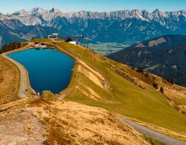 Lais Puzzle - Schöner Alpenblick mit Fernsicht auf einen See bei Leogang, Salzburg, Österreich - 40, 100, 200, 500, 1.000 & 2.000 Teile