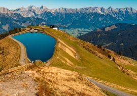 Lais Puzzle - Schöner Alpenblick mit Fernsicht auf einen See bei Leogang, Salzburg, Österreich - 1.000 Teile