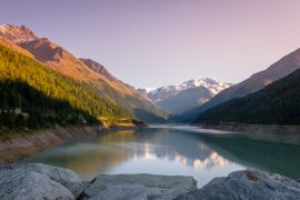 Lais Puzzle - Abend am herrlichen Gepatsch-Stausee im Kaunertal (Tirol, Österreich). In diesem Tal befindet sich eine der schönsten Bergstraßen, die Kaunertaler Gletscherstraße - 2.000 Teile