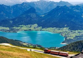 Lais Puzzle - Schafbergbergbahn über Wolfgangsee und Sankt Wolfgang im Salzkammergut, Alpen, Österreich - 1.000 Teile