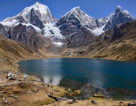Lais Puzzle - Die schöne Landschaft des Campingplatzes Laguna Carhuacocha in der Cordillera Huayhuash, Ancash, Peru - 40, 100, 200, 500, 1.000 & 2.000 Teile