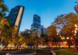 Lais Puzzle - Ayala Triangle Park in der Mitte von Makati City, Philippinen - 1.000 Teile