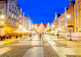 Lais Puzzle - Nächtlicher Blick auf den beleuchteten Marktplatz in der Altstadt von Danzig, Polen - 1.000 Teile