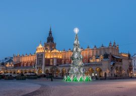Lais Puzzle - Krakau, Polen, Tuchhalle (Sukiennice) und Hauptmarktplatz mit Weihnachtsbaum - 1.000 Teile