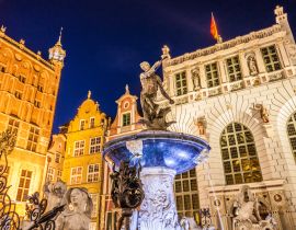 Lais Puzzle - Wunderschön beleuchtete Altstadt von Danzig mit Neptunstatue - 40, 100, 200, 500, 1.000 & 2.000 Teile