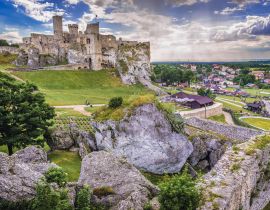 Lais Puzzle - Berühmte Burg Ogrodzieniec im Dorf Podzamcze, eine der 25 mittelalterlichen Burgen auf dem Adlernestweg, Polen - 40, 100, 200, 500, 1.000 & 2.000 Teile