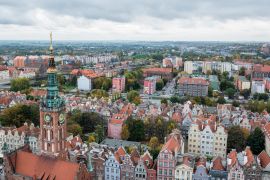 Lais Puzzle - Luftaufnahme von der Basilika Mariä Himmelfahrt, bekannt als Marienkirche, in der Altstadt von Danzig - 2.000 Teile