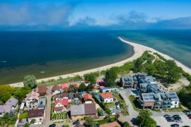 Lais Puzzle - Rewa, Polen. Luftaufnahme des Isthmus Rewski im Sommer an der Ostsee in Rewa, Woiwodschaft Pommern, Polen - 2.000 Teile