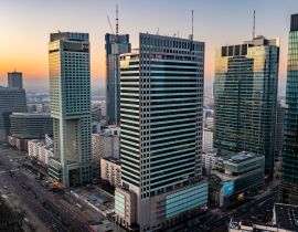 Lais Puzzle - Warschauer Stadtzentrum bei Sonnenaufgang im Januar - 40, 100, 200, 500, 1.000 & 2.000 Teile