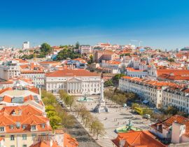 Lais Puzzle - Skyline von Lissabon vom Santa Justa Lift aus, Portugal - 40, 100, 200, 500, 1.000 & 2.000 Teile