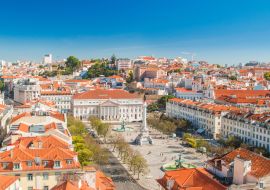 Lais Puzzle - Skyline von Lissabon vom Santa Justa Lift aus, Portugal - 1.000 Teile