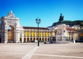 Lais Puzzle - Commerce Square an einem sonnigen Sommertag, Lissabon, Portugal, im Retrostil - 1.000 Teile