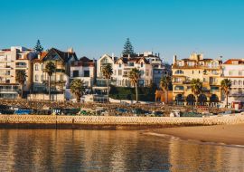 Lais Puzzle - Cascais Promenade Meerblick bei Sonnenaufgang am Morgen. Cascais Reiseziel im Bezirk Lissabon, Portugal - 1.000 Teile